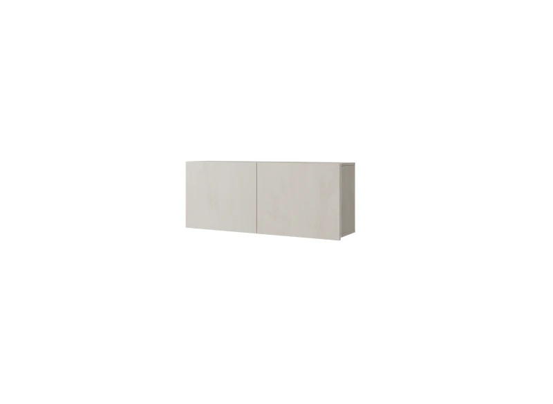 Szafka wisząca 110 cm, dwudrzwiowa, minimalistyczna, kolor jasny beton.