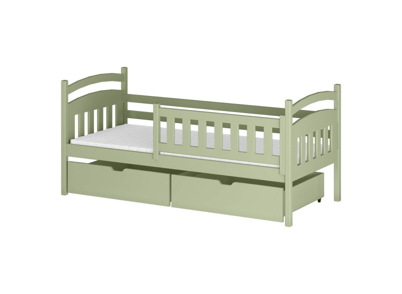 Wymiary łóżka piętrowego 3-osobowego: wysokość 209,5 cm, szerokość stopni 36,5 cm.