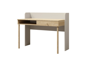 YUKI 11 szarobeżowy / dąb olejowany / koral biurko młodzieżowe Jurek Meble