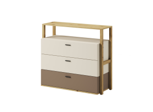 LENNY LY06 dąb artisan / beż / truflowy komoda Lenart Meble