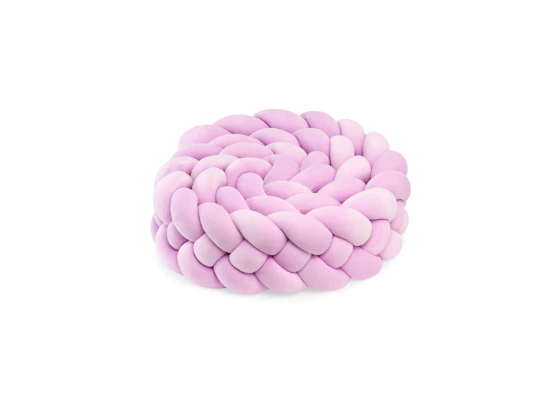 Szałwiowy ochraniacz warkocz do łóżeczka, zielona plecionka.