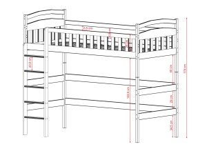 Parametry techniczne i wymiary łóżka antresoli.