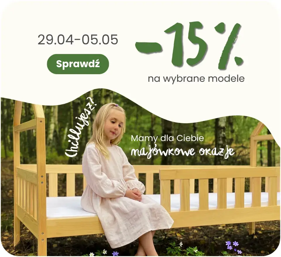 Promocje 15 % na wybrane łóżka od 29 kwietnia do 5 maja