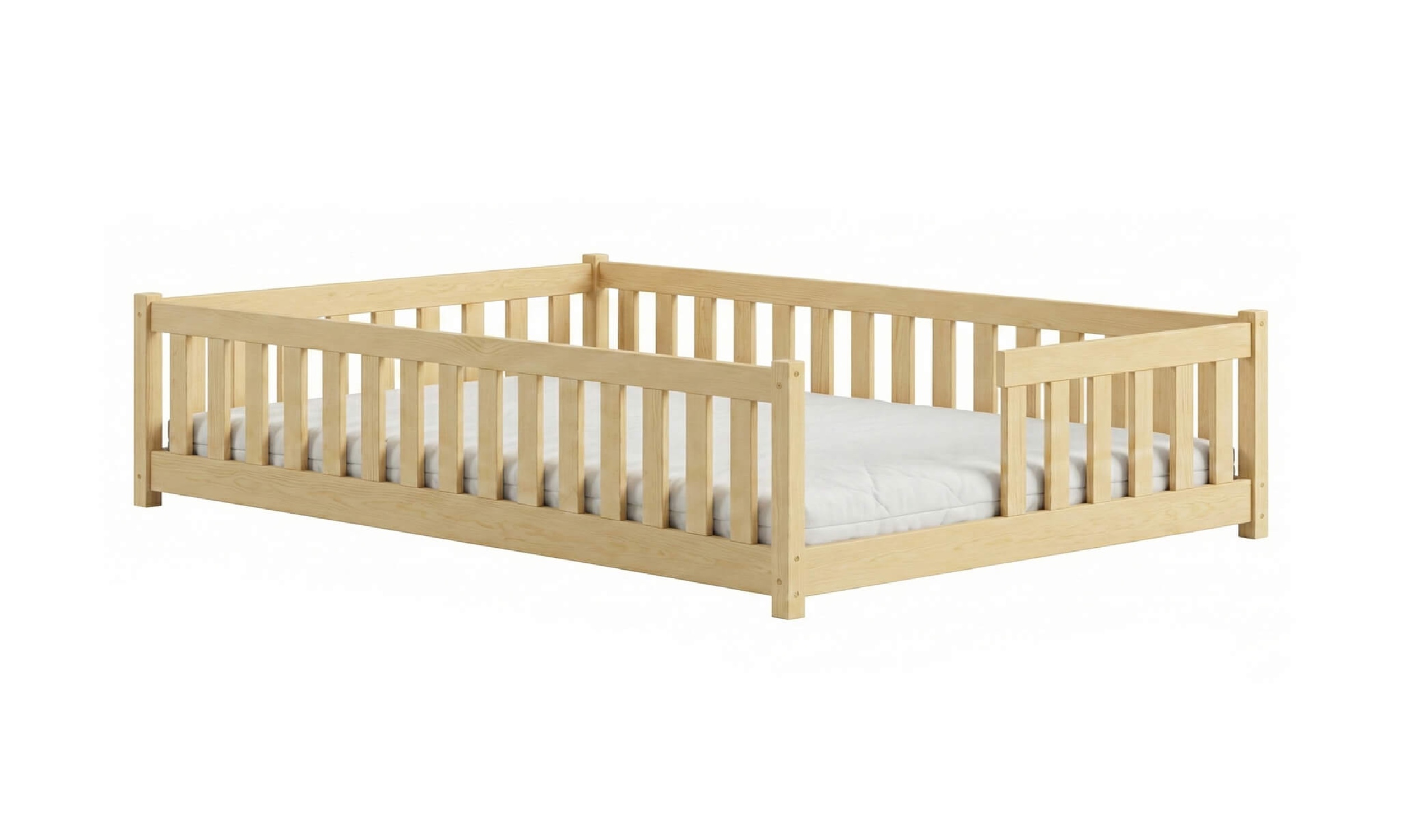LEVI 140x200 cinnamon children's bed - a safe Montessori floor bed